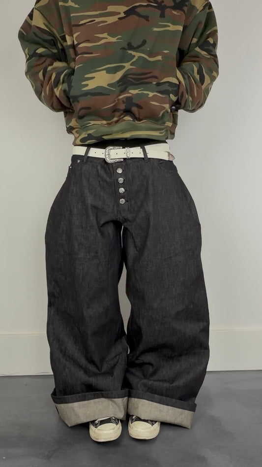 13 oz Black Whisker Selvedge