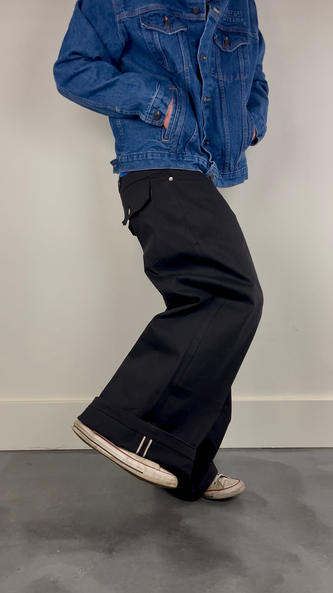 13 oz Black Selvedge Denim